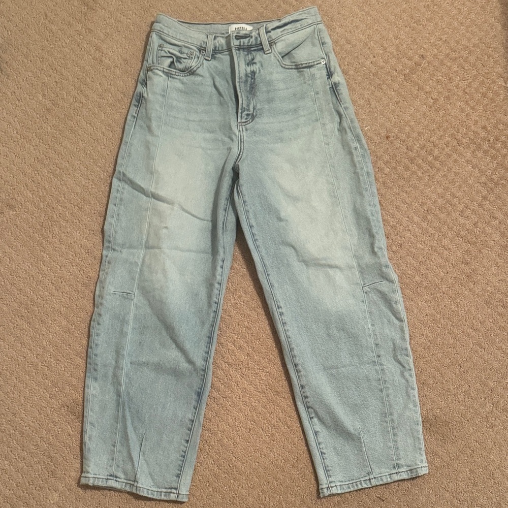 pistola barrel leg jeans